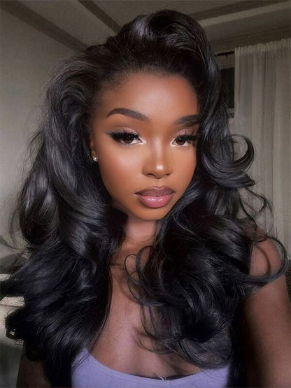 belvedon-Styled Butterfly Cut Layered Yaki Straight Glueless Install Half Wig With Draw-string Beginner Friendly